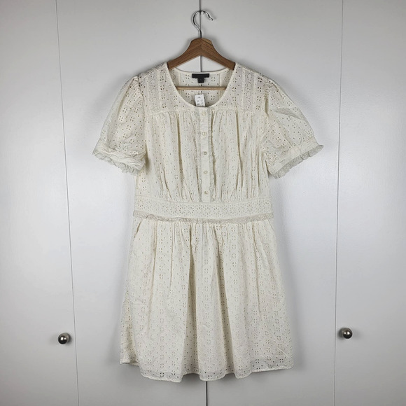 J. Crew White Eyelet Mini Dress - Picture 5 of 9